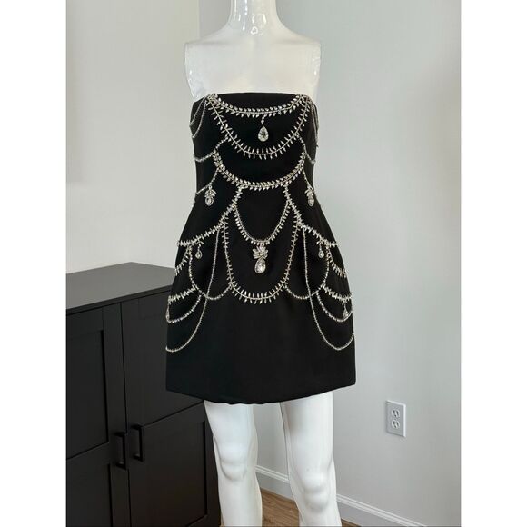 SIMKHAI Arta Embellished Strapless Minidress Size 6 - Picture 7 of 16